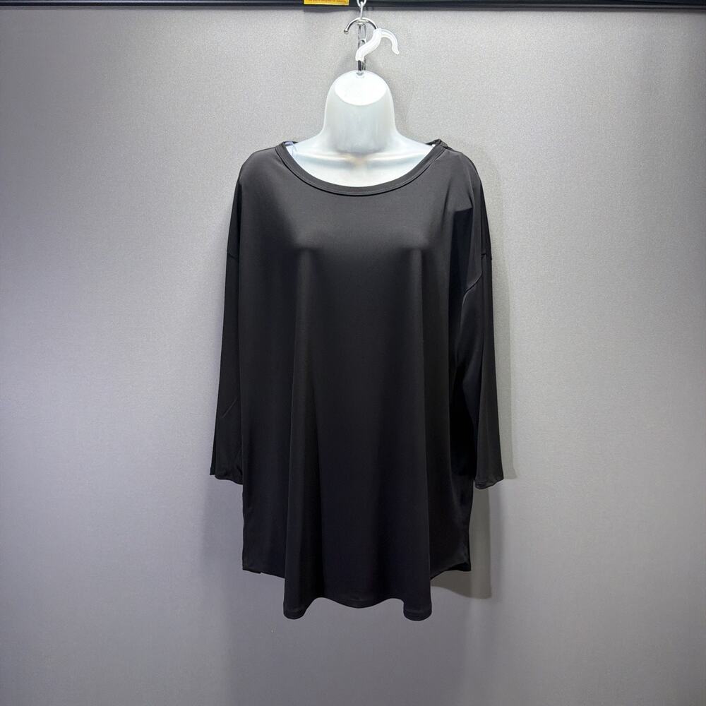 Honeyme Curvy Black Crisscross Back Top — Size 3XL (NEW)